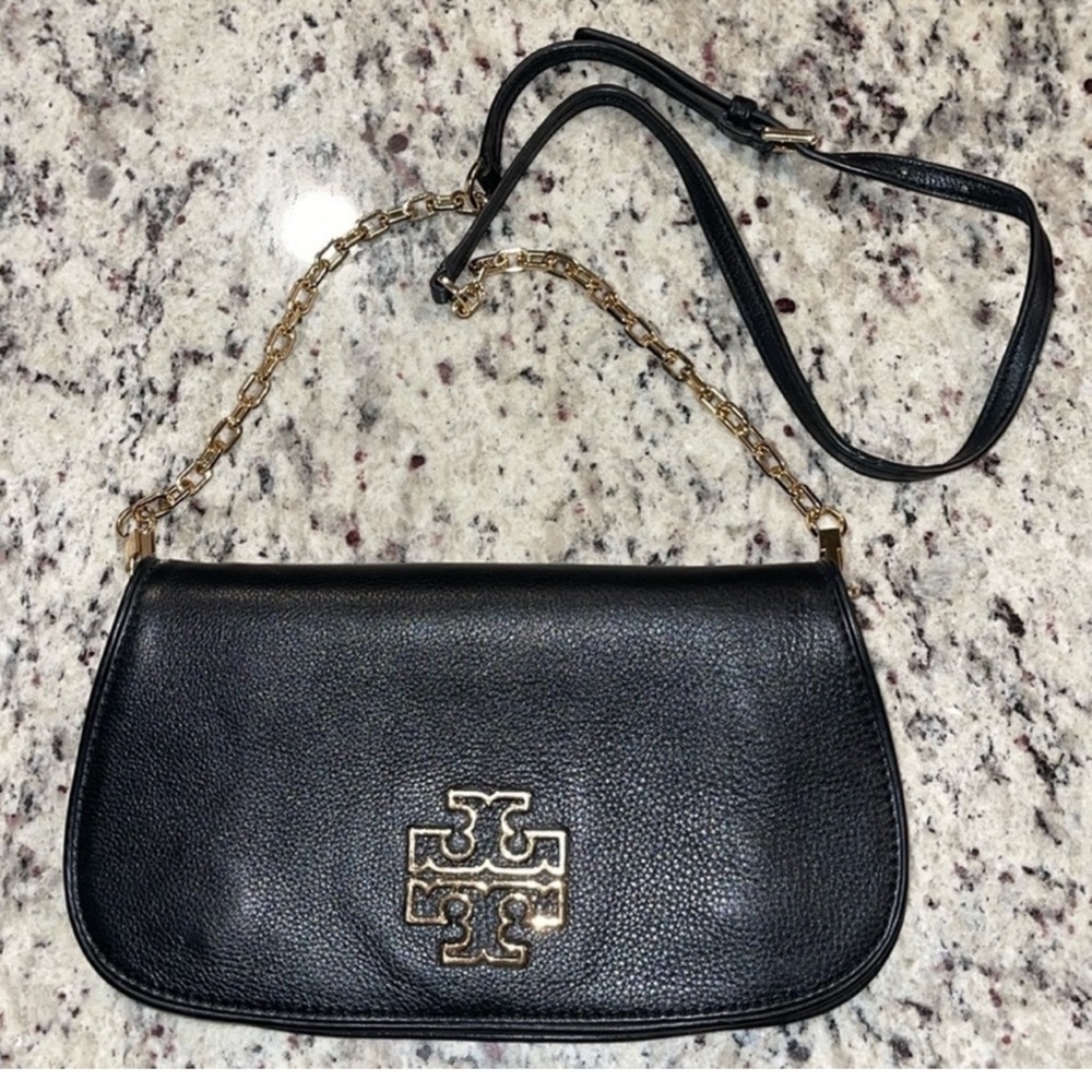 Tory Burch Black Leather Shoulder Bag